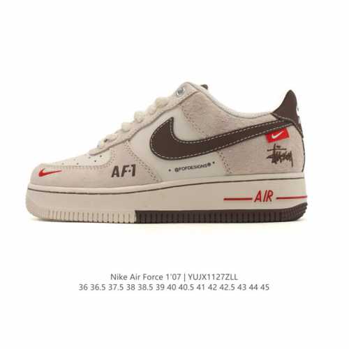 公司级 Af1耐克 Nike Air Force 1 ‘07 Low 空军一号 2025年 新款 解构绑带 双鞋带 厚底增高百搭运动板鞋 原楦头原纸板 打造纯正