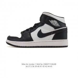 耐克 Nike Air Jordan 1 Mid 男女子篮球鞋时尚轻盈板鞋Aj1乔1运动鞋 乔丹一代 高帮复古休闲篮球鞋 。Air Jordan 1 Mid 搭