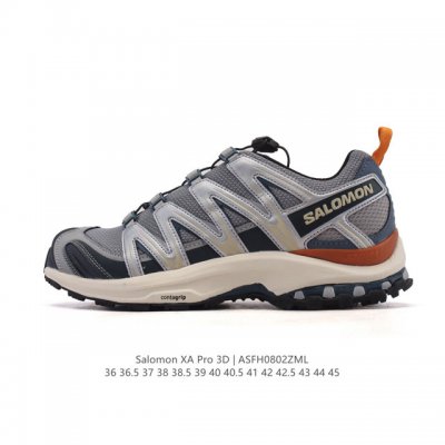 新品公司级 Salomon萨洛蒙 Xa Pro 3D 户外运动 网布减震防滑透气 低帮跑步鞋 男女同款 沙场灰#萨洛蒙Xapro3D 大面积的织物材质让质感超级