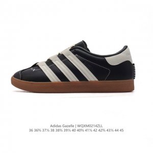 阿迪达斯 Adidas 三叶草Gazelle系列休闲鞋男女经典运动鞋，鞋身特殊的猪八皮革材质和简单百搭的特点，让 Gazelle 一直活跃在街头。T字鞋头、压模