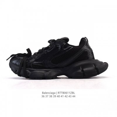 公司级 巴黎世家 Balenciaga 3Xl Sneakers 巴黎世家 十代网布系带低帮走秀复古老爹运动鞋 透气网纱 网面 材料和聚氨酯 磨损效果 鞋头边缘
