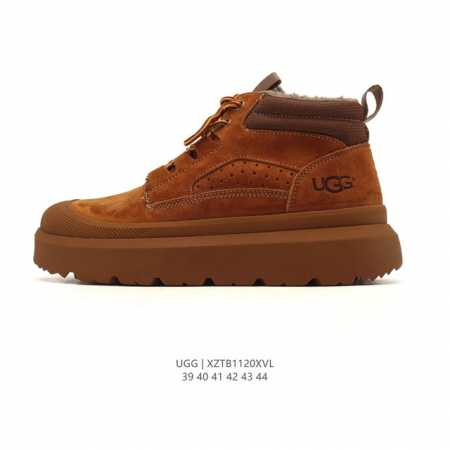 公司级 Ugg雪地靴 中帮筒靴 时尚舒适男鞋厚底增高长筒靴 俏皮可爱的百变造型， 美国轻奢品牌Ugg 平底系列冬季 雪地休闲保暖毛毛雪地靴。官方同步包装 检验标 - 点击图像关闭