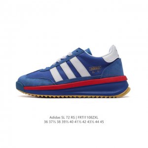 阿迪达斯Adidas SL 72 SHOES 经典复古薄底运动鞋 T头鞋 三叶草复古休闲跑步鞋休闲运动鞋 这款经典运动鞋携复古型格，来访你的活力日常 采用舒爽帆