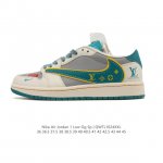 公司级 真标 耐克 Nike Air Jordan 1 Low Og Sp Military Blue Aj1乔1倒勾 2025年新款 蛇年新款 路易威登联名