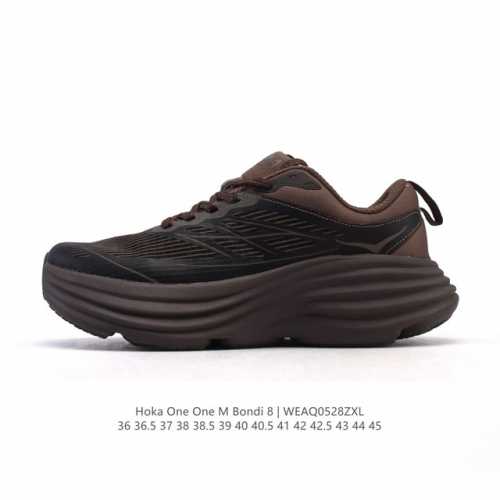 hoka One One 邦代系列 Bondi 8 跑鞋 男女子轻便缓震公路跑鞋 在 Hoka 系列中最耐磨的鞋子之一,Bondi 本季已经做出了决定性的演变:
