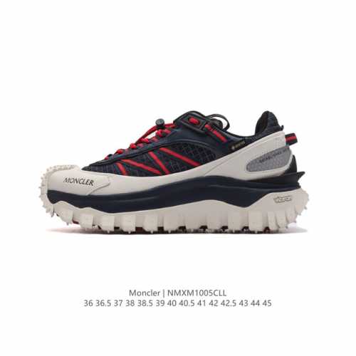 公司级 Moncler 盟可睐 蒙口 Trailgrip Gtx 抗撕裂材质山地户外运动鞋 厚底增高男女鞋。鞋身采用cordura防撕裂尼龙 Gore-Tex防