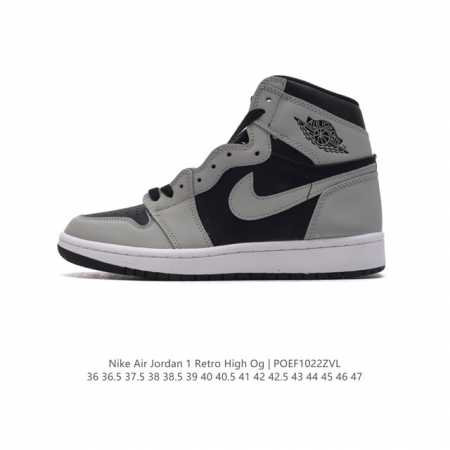 公司级 耐克 男女同款运动板鞋 Nike Air Jordan 1 Retro High OG 乔丹一代aj1 乔1 AJ1 篮球鞋复刻运动鞋。皮面高帮板鞋的设 - 点击图像关闭