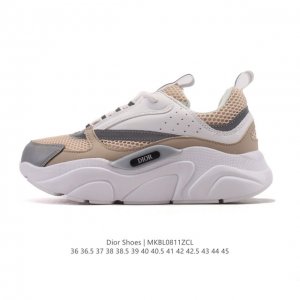 公司级 Dior 迪奥 高奢品牌 彰显高级气质 Dior 运动鞋低帮系列复古休闲鞋时尚慢跑鞋厚底老爹鞋圆头系带 运动跑鞋 生活休闲鞋 男女同款 时髦单品 时尚百
