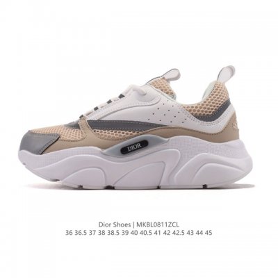 公司级 Dior 迪奥 高奢品牌 彰显高级气质 Dior 运动鞋低帮系列复古休闲鞋时尚慢跑鞋厚底老爹鞋圆头系带 运动跑鞋 生活休闲鞋 男女同款 时髦单品 时尚百