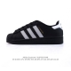 100 【二层皮】阿迪达斯 Adidas Superstar 三叶草2025年新款鞋子 蛇年新款经典贝壳头系列 新款休闲板鞋潮流女士运动鞋 。鞋面柔软皮革材质