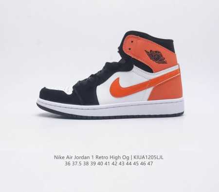 真二层 耐克 Nike Air Jordan 1 Retro High Og 乔丹一代aj1 乔1 Aj1 高帮篮球鞋复刻运动鞋 皮面高帮板鞋的设计灵感源自运动 - 点击图像关闭