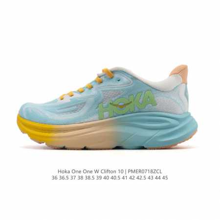新款 Hoka One One 推出升级 Clifton 10 克利夫顿10代 男女士休闲跑步鞋轻量缓震运动鞋。Hoka One One的Clifton克利夫顿 - 点击图像关闭