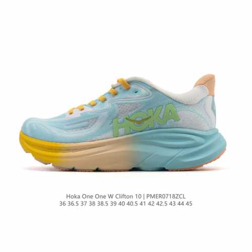 新款 Hoka One One 推出升级 Clifton 10 克利夫顿10代 男女士休闲跑步鞋轻量缓震运动鞋。Hoka One One的Clifton克利夫顿