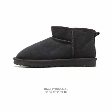 Ugg雪地靴 高帮筒靴 时尚舒适女鞋厚底增高短筒靴 俏皮可爱的百变造型， 美国轻奢品牌ugg 平底系列冬季 雪地休闲保暖毛毛雪地靴。官方同步包装 检验标 材料采 - 点击图像关闭