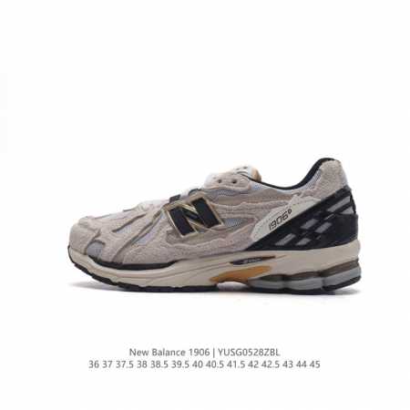 真标 Nb新百伦 New Balance M1906Ri 黑灰 复古老爹风网布跑步休闲运动鞋。 New Balance，1906年 William J. Ril - 点击图像关闭