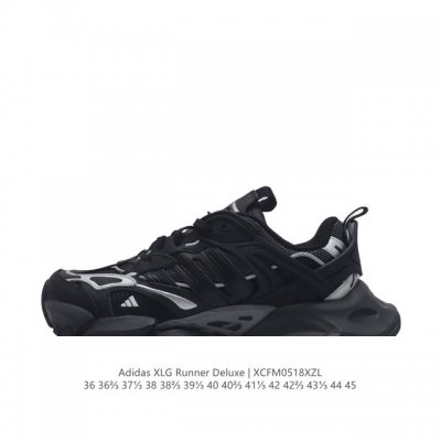 阿迪达斯adidas Xlg Runner Deluxe 跑步者豪华版系列低帮厚底增高老爹风复古缓震休闲运动慢跑鞋。男女鞋半码制#原楦原纸版开发版型#采用硬质牛