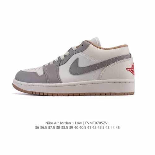 真标 耐克 乔丹Air Jordan 1 Low Aj1 乔1 乔丹1代Aj1 低帮复古文化休闲运动篮球鞋。从1985 年面世的元年款汲取设计灵感，采用简洁大方