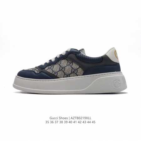 公司级 Gucci 古驰 百搭休闲运动板鞋。明星同款 小红书爆款老花 小白鞋 厚底增高男女士运动鞋 皮革鞋面真标 2024Ss新色，经典高奢品牌Gucci古驰 - 点击图像关闭