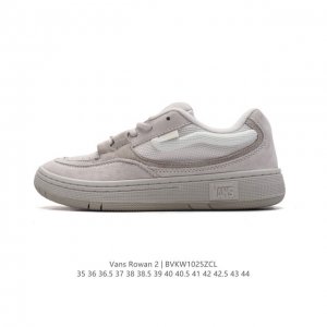 万斯 Vans Rowan 2 经典百搭 轻便舒适专业滑板鞋 低帮厚底增高运动鞋。鞋底处的小心机脚能很好的释放脚底压力。 类型：男女鞋 尺码：35 36 36.