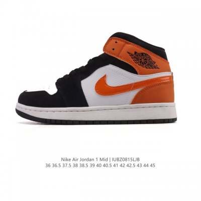 耐克 Nike Air Jordan 1 Mid 男女子篮球鞋时尚轻盈板鞋Aj1乔1运动鞋 乔丹一代 高帮复古休闲篮球鞋 。Air Jordan 1 Mid 搭