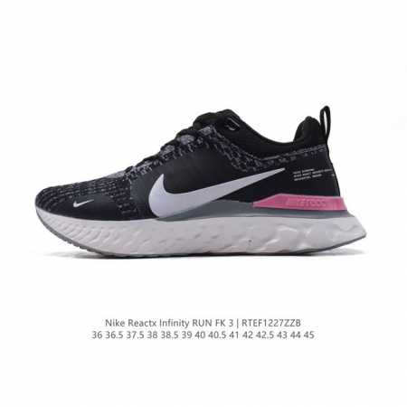 耐克 Nike React Infinity Run Fk 3 Prm 男女子公路跑步鞋。助你在疾速跑后快速恢复，明天继续挑战耐力跑，你的征程它都能稳稳守护。 - 点击图像关闭