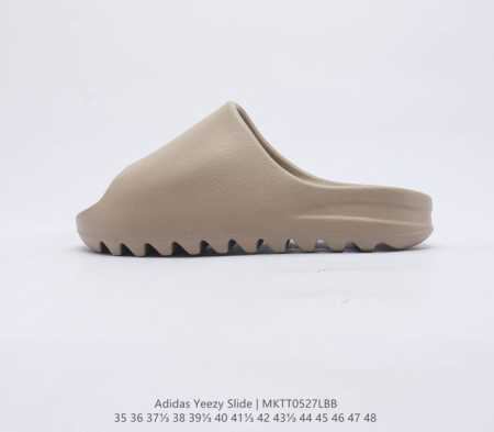 阿迪达斯 Adidas Yeezy Slide 经典运动拖鞋时尚厚底增高男女一字拖鞋 Yeezy Slide椰子拖鞋的外观十分吸引人 融合了舒适与时尚的元素 延 - 点击图像关闭