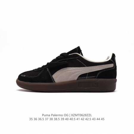 彪马PUMA Palermo OG 防滑耐磨低帮德训板鞋 男女运动鞋，ARMY TRAINER OG休闲鞋沿用德训鞋经典外观 鞋身和鞋舌分别添加了品牌标志性 L - 点击图像关闭