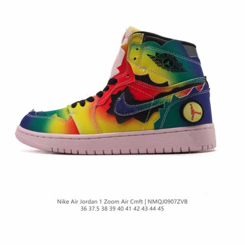 真标Aj1 X Jbalvin雷鬼天王联名笑脸彩虹扎染 美国雷鬼歌手Jbalvin 与拉丁天后 Jennifer Lopez 和 Shakira 同台表演。其身