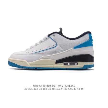 耐克 Nike Jordan官方耐克乔丹jordan 2 3 运动鞋冬季新款缓震部分皮面潮流抓地篮球鞋。Jordan 2 3 运动鞋将 Aj2 和 Aj3 的设 - 点击图像关闭
