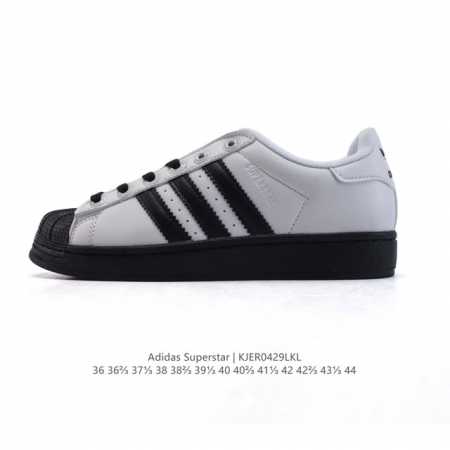 阿迪达斯 Adidas Superstar 2025年新款鞋子 蛇年新款 经典贝壳头系列 新款休闲板鞋潮流男女士运动鞋 。鞋面柔软皮革材质 标志性的贝壳鞋头，简 - 点击图像关闭