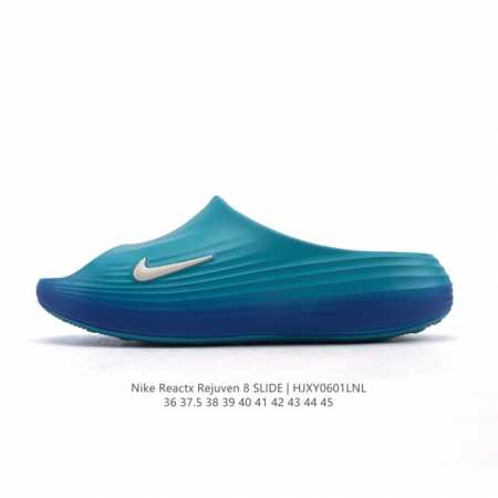 新品 耐克 Nike Reactx Rejuven8 Slide 沙滩拖鞋 露趾拖鞋 一体成型 一脚蹬 厚底增高休闲柔软回弹耐磨踩屎感透气凉拖鞋 25夏季新款轻 - 点击图像关闭