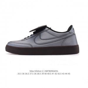 耐克板鞋 生胶米白 复古板鞋J.Crew X Nike 联名 Killshot Ii Leather 男女休闲复古运动鞋。采用米白色皮革制作鞋身，大号Swoos