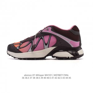 公司级 萨洛蒙 Salomon Xt-Whisper联名银粉色潮流休闲复古跑步鞋 颜值与实力并存的休闲运动鞋。这款鞋的鞋面采用透气网眼材质，保证了良好的透气性，