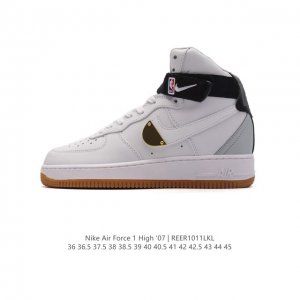 耐克 Nike Air Force 1 ‘07 High 空军一号 Af1 高帮魔术贴百搭休闲厚底增高运动板鞋时尚男女鞋，柔软、弹性十足的缓震性能和出色的中底设