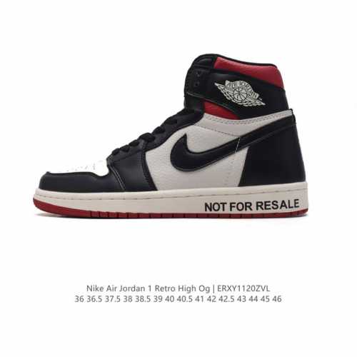公司级 耐克 男女同款运动板鞋 Nike Air Jordan 1 Retro High Og 乔丹一代aj1 乔1 Aj1 篮球鞋复刻运动鞋。皮面高帮板鞋的设
