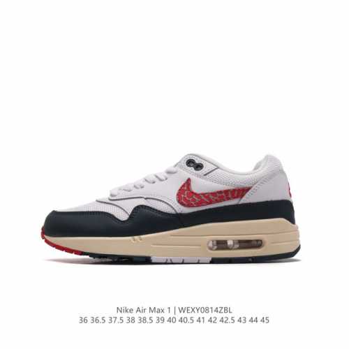 公司级 耐克 Nike Air Max 1 男女子运动鞋 从法国建筑中汲取设计灵感，兼具运动风范和时尚格调，是此系列起初搭载 Air 的鞋款。疾速外观、经典缓震