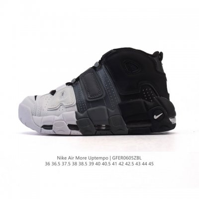 耐克 Nike Air More Uptempo '96 皮蓬全掌气垫男女子运动鞋厚底增高缓震慢跑鞋。续写 20 世纪 80 年代和 90 年代篮球运动飞速发展