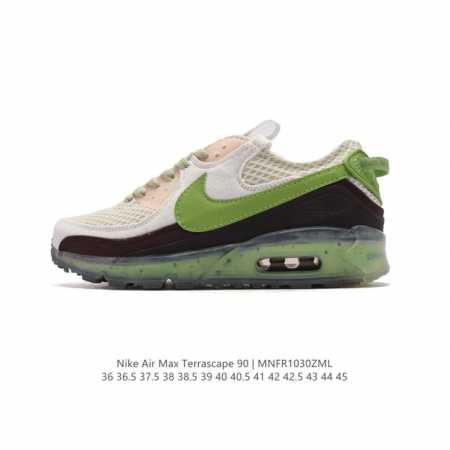 耐克Nike Air Max Terrascape 90 复古休闲运动鞋 革新外底设计，打造出众造型；半透明 Nike Grind 橡胶外底结合舒适鞋口和坑状泡 - 点击图像关闭