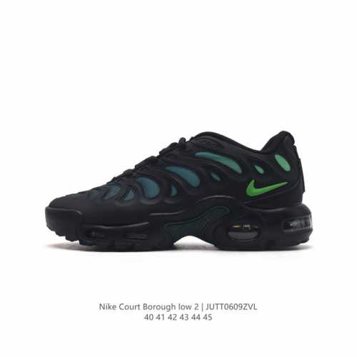 Nike 耐克 男子休闲鞋气垫缓震跑步鞋 Air Max Plus 运动鞋 造型超讨喜！鞋面以帆布和织物材质包裹，保证了轻薄透气，更适合夏季穿着。鞋侧 鱼骨 形