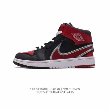 耐克 Nike Air Jordan 1 Retro High Og 乔丹一代aj1 乔1 Aj1 篮球鞋复刻运动鞋。皮面高帮板鞋的设计灵感源自运动夹克，带你重 - 点击图像关闭