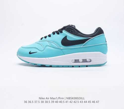 公司级升级原楦原纸版开发版型#回弹PU模嵌入开窗气垫装置Nike Air Max 1 初代复古气垫百搭休闲运动慢跑鞋 货号：FB8915-500 尺码：36 3