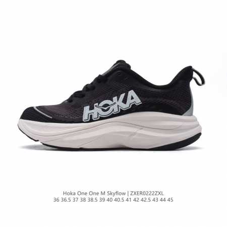Hoka One One Skyflow 匠心独运的运动跑鞋 厚底增高老爹鞋 Hoka Skyflow 采用了精致的纱架提花鞋面，缔造出一种宛如量身定制般的贴合 - 点击图像关闭