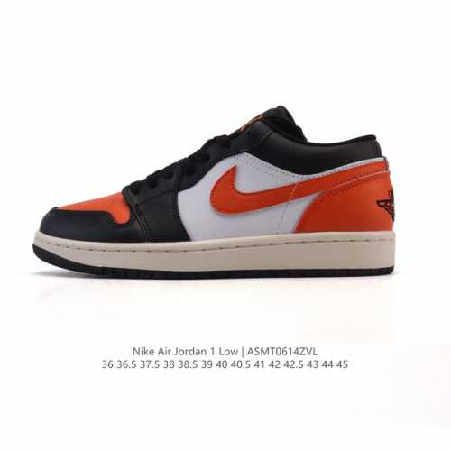 耐克 乔丹Air Jordan 1 Low Aj1 乔1 乔丹1代Aj1 低帮复古文化休闲运动篮球鞋。从1985 年面世的元年款汲取设计灵感，采用简洁大方的经典