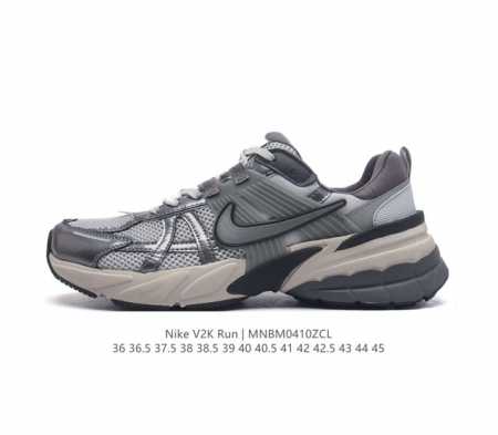 Nike 耐克 V2K Run 减震防滑 复古低帮跑步鞋 超火复古跑鞋，采用太空革组合呼吸网眼布鞋面材质，搭载正确4层组合底模，嵌入tpu加固稳定模块,双层md - 点击图像关闭