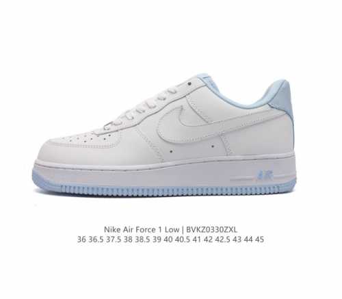 特价头层皮 耐克 Nike Air Force 1 '07 Low 空军一号含气垫 低帮百搭厚底增高休闲运动板鞋 柔软 弹性十足的缓震性能和出色的中底设计 横跨