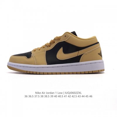 耐克 乔丹Air Jordan 1 Low Aj1 乔1 乔丹1代Aj1 低帮复古文化休闲运动篮球鞋。从1985 年面世的元年款汲取设计灵感，采用简洁大方的经典
