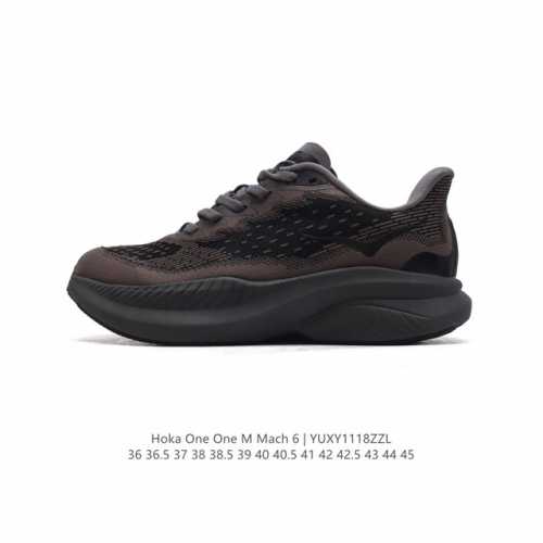 Hoka One One独特的竞训鞋,主打舒适软弹hokamach马赫6#竞速跑鞋 Hoka Mach 6 轻盈且富有弹性的舒适感！迄今为止最轻量灵敏的mach