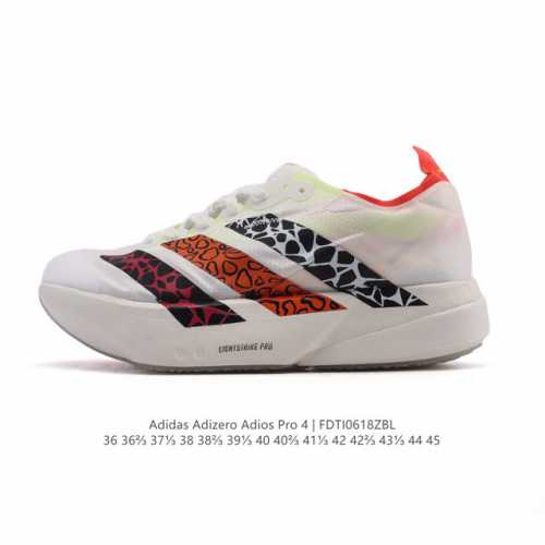 公司级 阿迪达斯 Adidas Adizero Adios Pro 4 舒适防滑耐磨 低帮 休闲跑步鞋 男女同款厚度增高老爹鞋 2025年，Adidas推出了A