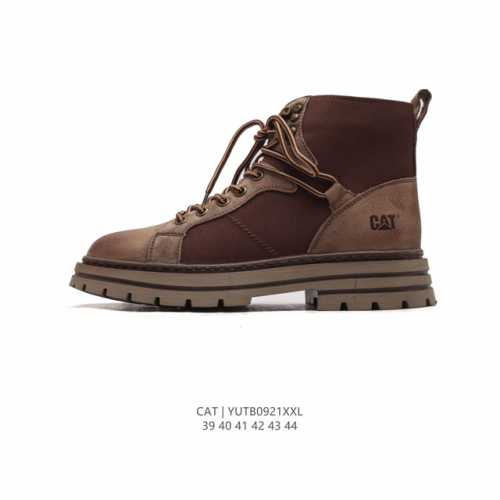 公司级 Cat Footwear Cat 卡特工装 休闲复古男鞋系列靴子 中高帮马丁靴 新款潮板鞋 专治各种不帅 鞋身轻便 舒适性相当不错 橡胶大底 上身随意搭