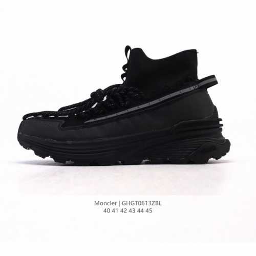 公司级 Moncler 盟可睐 蒙口 Trailgrip Gtx 抗撕裂材质山地户外运动鞋 厚底增高 筒袜式中高帮男女鞋。鞋身采用Cordura防撕裂尼龙 Go
